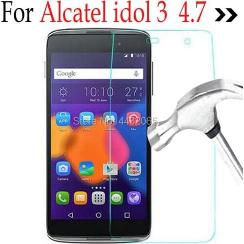 2pcs Tempered Glass Clear On For Alcatel One Touch Idol 3 4.7inch 6039Y On Screen Protector Protective Film On Idol3 6039 6039J