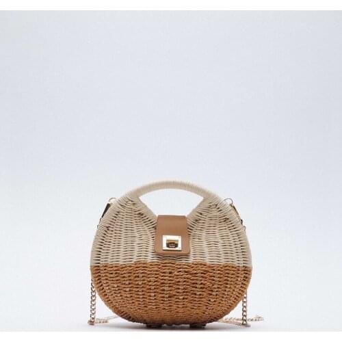 New Summer Rattan Bags Women Saddle Straw Shoulder Bag Handmade Crossbody Bag Lady Handbags Woven Bohemia Clutch 2021