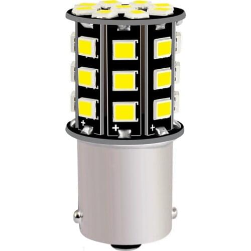 1Pcs 1156 P21W BA15S 7506 R10W R5W 33 LED Auto Tail Brake Bulb Turn Signal Lamp Car Daytime Running Light White Red Amber Yellow