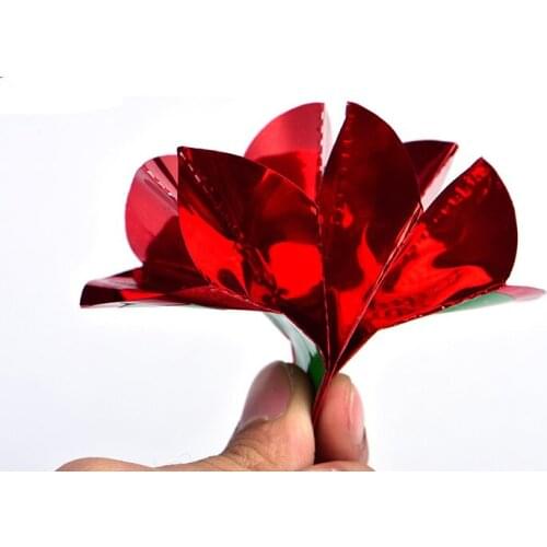10pcs Appearing Paper Flower From Empty Hand Flowers Magic Trick Stage Close-up Magic Kid Children Fun Toy Gift 2021