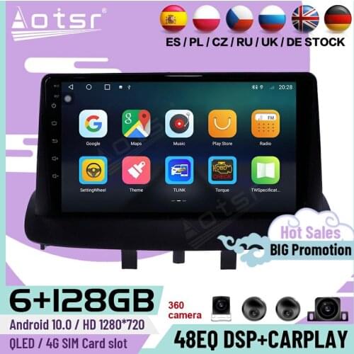128G Carplay Multimedia Android Player For Renault Megane 3 2009 2010 2011 2012 2013 2014 2015 GPS Car Radio Receiver Head Unit