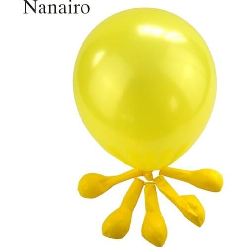 20pcs 10inch Yellow Air Balloons Latex Helium Arch Pearl Wedding Party Birthday Ball Decoration Crafts Festive Events Supplies
