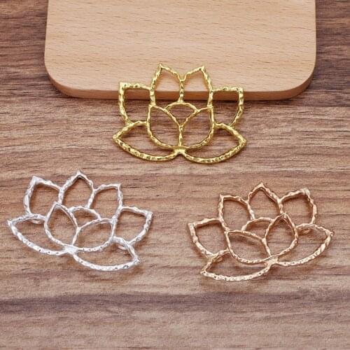 20 Pieces 49*35mm Metal Flower Connector Bride Tiaras Making Materials Diy Jewelry Accessories