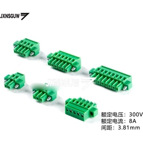 5PCS KF2EDGKAM-3.81-2P 3P 4P 5P 6P 8P Vertical plug with ear 3.81mm spacing Terminal block PCB CONNECTOR PLUG-IN TEMINAL BLOCK
