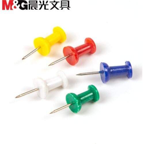 80 Pcs/pack M&G Colored Pushpins Metal Thumb Tacks Map Drawing Push Pins Crafts Office Accessories School Supplies Stationery