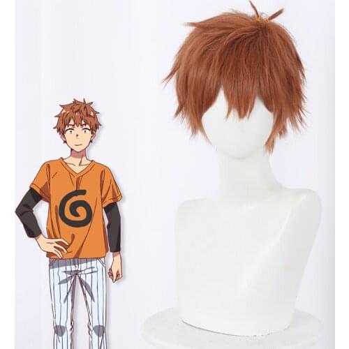 Rent A Girlfriend Kinoshita Kazuya Cosplay Wig 32cm Heat Resistant Synthetic Hair+Net