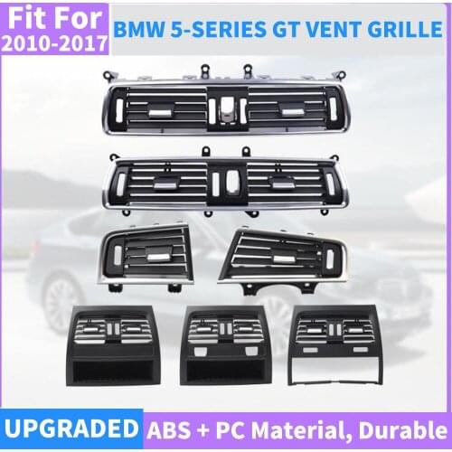 Car Front Left Right Center Rear A/C Air Conditioner Chrome Outlet Vent Dash Panel Grille For BMW 5 Series GT 528 535 F07 10-17