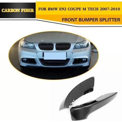 Auto Car styling Carbon Fiber Front Bumper Apron Splitter For BMW E92 M Sport Bumper 2005-2009