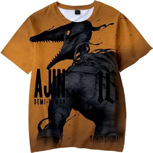 Ajin Demi Human Anime 3D Prints Children T-shirts Fashion Summer Short Sleeve Tshirt Kids Casual Streetwear Clothes