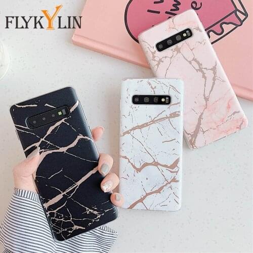 FLYKYLIN Marble Case For Samsung S20 FE Note 20 Ultra S21 S10 S9 S8 Plus A51 A71 A50 A70 A41 A52 A72 Mate IMD Soft Silicon Cover