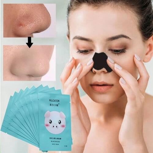 Deep Removal Blackheads Nasal Stickers Propylene Glycol Glycerin Strawberry Nose Oil Control Pore Cleaning Skin Care 10PCS