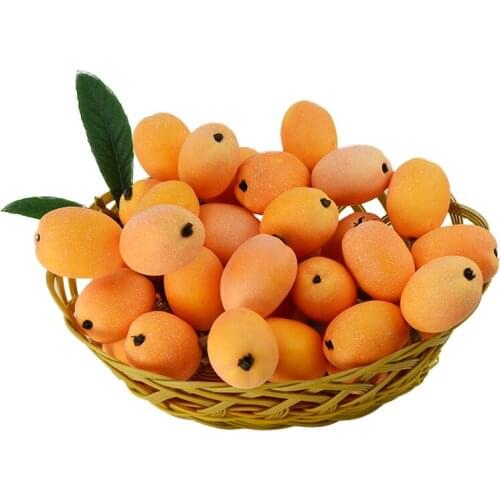 050 Fake Imitation loquat plastic fruit and vegetable model Artificial Decorations Artificial Foods & Vegetable