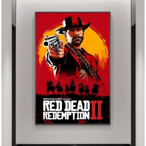 Picture Hot Red Dead Redemption 2 Posters Wall Art Canvas Painting Morden Living Room Decoration Home Decor