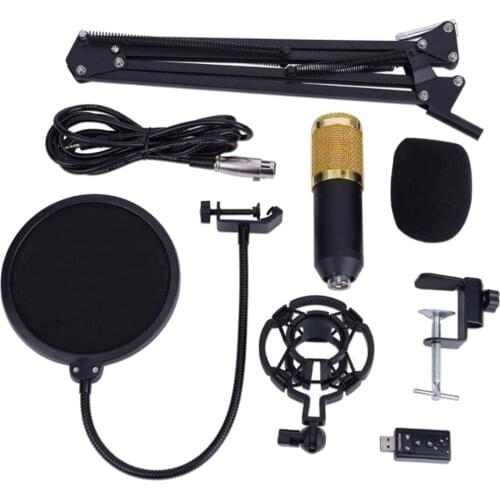 Condenser Microphone Bundle BM-800 Mic Set for Studio Recording Brocasting Professional Microphone Kit