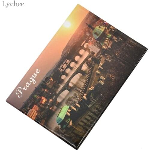 Lychee Life City In The Sunset Prague Fridge Magnet Magnetic Refrigerator Stickers Kids Gifts Party Favor