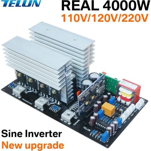 TELUN 4000W DC12V/24V/36V/48V/60V to AC 220V sine wave inverter motherboard for DIY solar energy generation/backup power