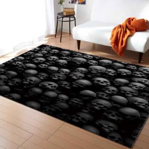 Skull Wall Skull Horror Carpets for Bedroom Home Decor Carpets Kawaii Rugs and Carpets for Home Living Room Outdoor Rug