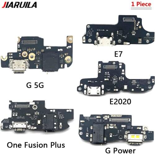 New USB Charging Port Connector Board With Mic Microphone Flex Cable For Moto G 5G / G Power / E7 E 2020 / One Fusion Plus