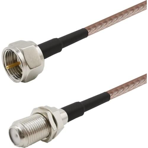 F Type Plug to F Jack RF Pigtail Wire Crimp RG316 Pigtail Cable F Type TV Satellite Cable For DVB-T2 ATSC Digital TV HDTV