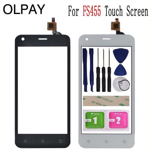 4.5'' inch Mobile Phone Touchscreen For Fly FS455 FS 455 Touch Screen Glass Digitizer Panel Lens Sensor Glass And Tools