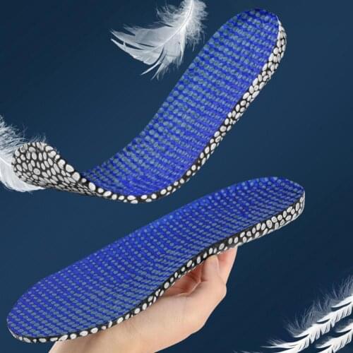 2Pcs Arch Support Massage Insoles Sweat-absorbent Quick Rebound Sports Accessories Elastic Non-slip Sports Insoles for Cycling