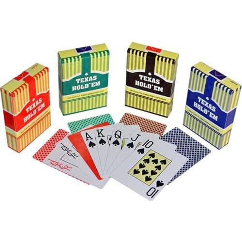 Texas Hold'em 100% PVC Poker Cards Waterproof Playing Cards Black Jack Plastic Game Card Poker Board Game Card 2.48*3.46 inch