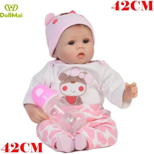 Vinyl newborn princess doll 42cm silicone reborn baby dolls toys for children gift bebe alive reborn menina bonecas