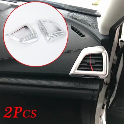 Car Interior Chrome Front Air Vent Outlet Cover Trim Fit For Subaru XV Crosstrek Accessories 2018 2019 ABS Molding Parts