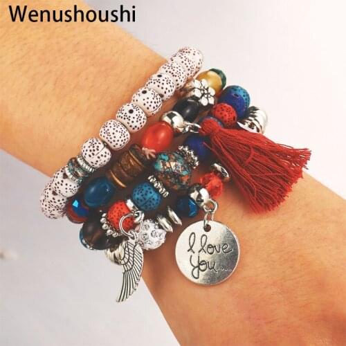 Браслеты с шармами Wenushoushi China At AliExpress