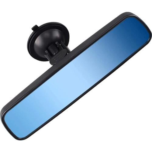 Car Rear View Mirror Wide-angle Panoramic Anti-glare Universal Car Truck Interior Suction Cup Blue Mirror Car Interior Accessory