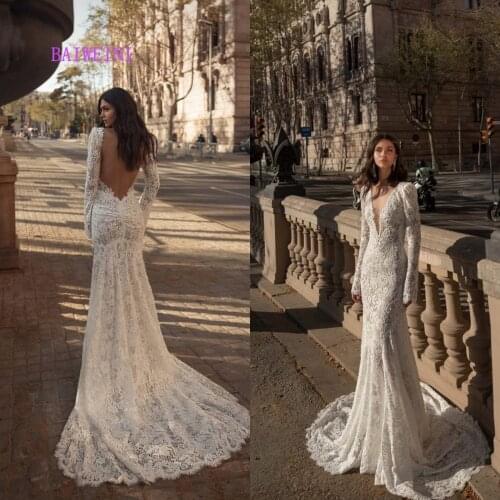 Robe de mariee New arrival Sexy Simlple Wedding Dresses 2021 Mermaid Embroidery Appliques Wedding Gowns vestidos de noiva