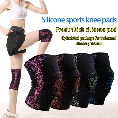 1 pcs Knee Patella Protector Brace Silicone Spring Knee Pad Basketball Running Compression Knee Sleeve Support Sports Kneepads