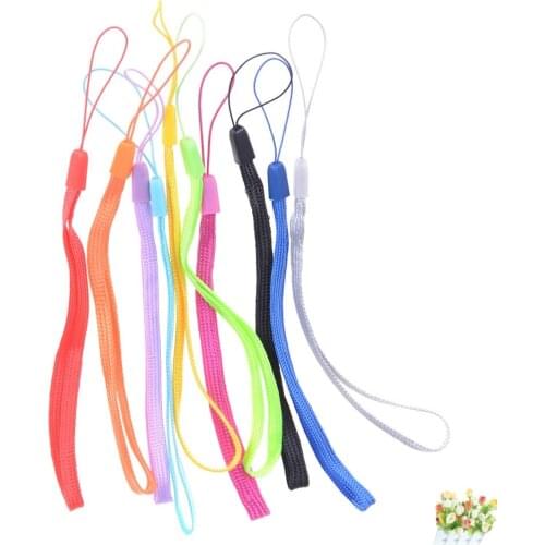 10Pcs Random Color 18cm Lanyard For IPod USB Mp3 Mp4Wrist Strap Hand Strap for Camera Cell Phone Lanyard For Mobile Phone