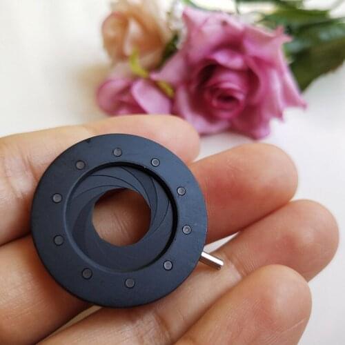 50pcs 1-18mm Adjustable Amplifying Optical Digital Camera Microscope Adapter Iris Diaphragm Aperture Condenser with 10 Leaves