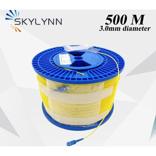 500 Meter Length SC/APC And SC/UPC Fiber Optic Patch Cord SX 3.0mm Single Mode G652D Yellow LSZH Jacket With Convenient Drum