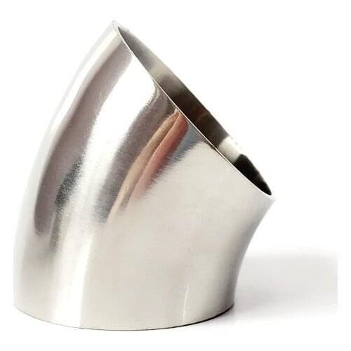 63mm 2.5" O/D 304 Stainless Steel Sanitary Weld 45 Degree Elbow Pipe Fitting