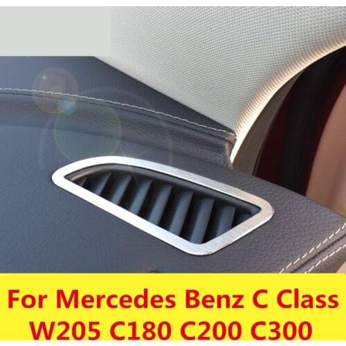 Car styling Car dashboard outlet box special modified ABS Chrome decorative frame For Mercedes Benz C Class W205 C180 C200 C300