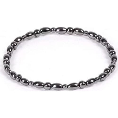 2021 Fashion Unisex Women Men Fashion Magnetic Black Stone Weight Loss Anklets Natural Brazilian Black Stone Health Care Anklet
