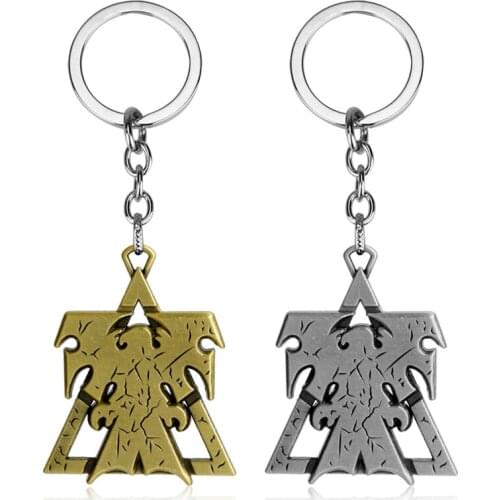 Dongsheng StarCraft 2 Keychain Superhero Wings of Liberty Terran Metal Keychian for Women Men Car Keyring Holder Chaveiro