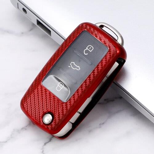 TPU Key Case for Vw Beetle Tiguan Polo for VW Golf Passat Scirocco Sharan Jetta Caravelle Carbon Fiber Key Cover Car Accessories