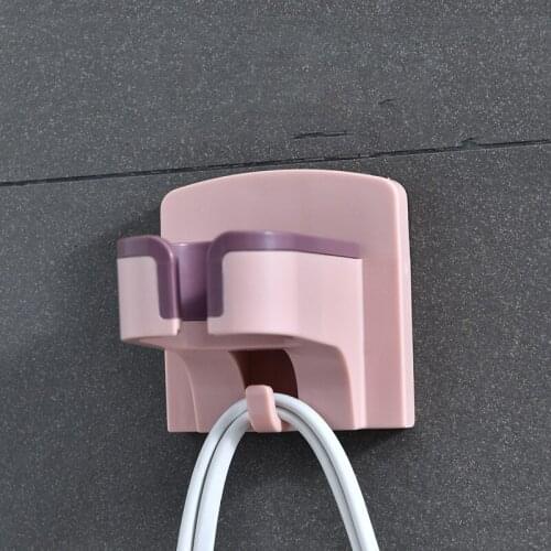 High Quality Hair Dryer Holder Blower Organizer Adhesive Wall Mounted Nail Free No Drilling Waterproof Bathroom Spiral Stand
