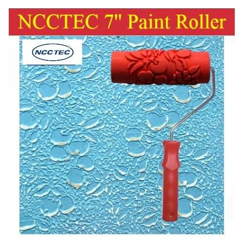 [water bubbles design] 7'' 180mm NCCTEC wall decoration paint rubber roller with handle | FREE shipping
