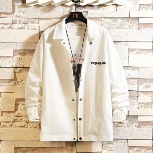 Extra XL Menswear 2021 Spring Mens Loose Printed Jacket Fashion Trend Casual Sports Jacket Plus Size Men Clothing