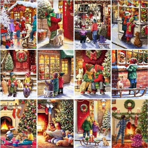 Evershine 5D DIY Diamond Embroidery Kid Full Square Round Diamond Painting Christmas Cross Stitch Winter Home Decoration