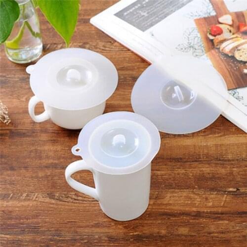 Hot Sale Transparent Fashion Silicone Cup Lid Seal Dust-proof Cover For Glass Ceramic Plastic Mug Cup Accessories