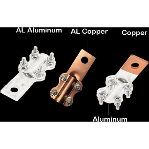 JTL 500A 70-95mm2 Copper Aluminum Bimetal Bolt Hole Pipe Repair Jointing Connector Transition Clamp Cable Terminal