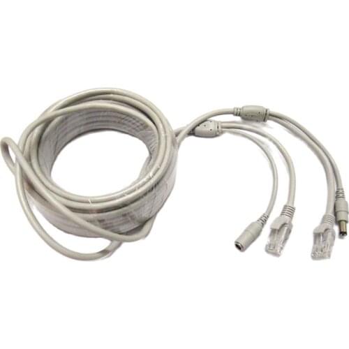 30M 100ft RJ45 transmission Cable + DC 12V Power CAT5/CAT-5e CCTV Extension CCTV network Ethernet Cable For IP Camera NVR System