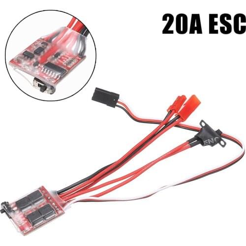 20A 3V-9.4V Brush Motor Speed Controller with Brake RC Car Brushed ESC Spare Part for RC Car Accessories