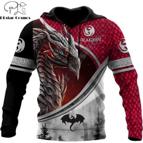 Beautiful Love Dragon 3D All Over Printed Men Hoodie Autumn and winter Unisex Sweatshirt Zip Pullover Casual Streetwear KJ425