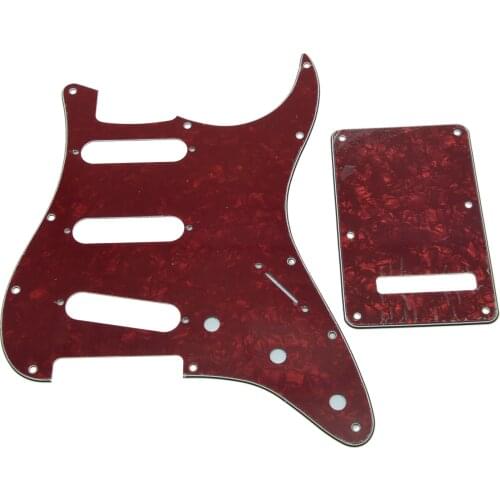 Red Pearl ST SSS Pickguard with Back set